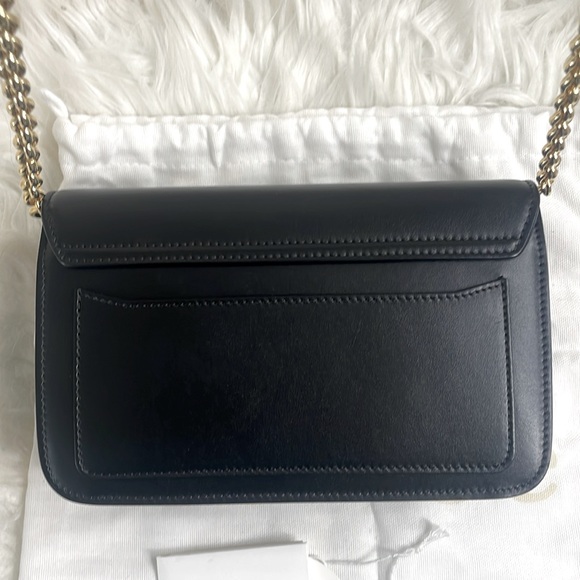 ✨ CHLOÉ C Leather Crossbody / Shoulder Bag – Black & Gold | Authenticated - Picture 6 of 14
